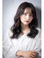 モッズヘア 越谷(mod's hair) 立体感大人巻き毛先パーマ黒髪小顔韓国風ロングw越谷30代40代