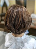 白髪ぼかしの美髪ショート【寝屋川/髪質改善/白髪ぼかし】