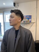 グッドプレイスアンドシング(Good Place&thing)&nbsp;メンズ刈り上げ短髪フェードスキンフェードフェザーアップ