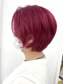 レッドピンク【山口市美容室】【山口市ハイトーン】