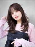 美髪 イメチェン レイヤー 似合わせカット ベージュカラー