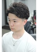 ショートマッシュ×フェザーパーマ/20代30代40代