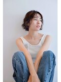 無造作ボブ/ウエーブパーマ/ニュアンスパーマ