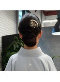 上品まとめ髪アレンジ＊着物にも映えるシニヨンヘア