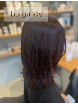 【color＋treatment】  ワンカラー  ×  バーガンディカラー