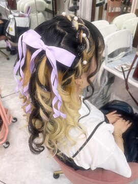 ガーリースタイル/心斎橋/ヘアメ/セットサロン