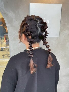 ヘアーブレイス(hair brace) 千葉駅/着物ヘア/大人ガーリー/ダークアッシュ/似合わせカット