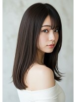 エクラート イーリス 高田馬場店(ECLART IriS)&nbsp;毛先が軽やかなダークブラウンミディ