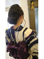 かぐや姫 エルモード フェレ美容室 行徳店 浴衣のヘアー+着付け