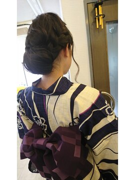 かぐや姫 エルモード フェレ美容室 行徳店 浴衣のヘアー+着付け