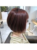 前下がりショートボブ★ピンク