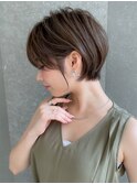 外ハネボブセクションカラーグラデーションカラーペールベージュ