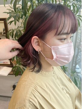 グーフィートーキョー 銀座(Goofy Tokyo) フェイスフレーミング/ピンク×ピンク/インナーカラー#東京銀座