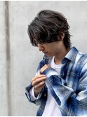 ★波巻きツーブロックマッシュパーマ束感ツーブロックハイライト