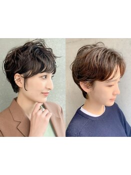 [カット+パーマ+TR\9280]ショート/ボブでもふわっと自然な’根元パーマ’前髪/顔周りパーマも◎[大宮]