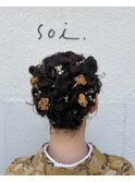 アップスタイルヘアアレンジ