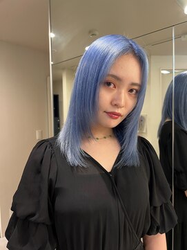 ベレーザ 渋谷(BELEZA) 8214ニュアンスカラーブルージュブルーシルバーレイヤーロング