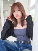【sana】大人かわいいナチュラルウルフ　外はねミディアム
