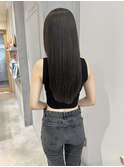 YOKE さら艶ロング赤みなしオリーブアッシュグレージュ髪質改善