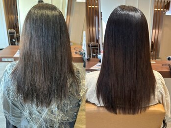 エイクス ヘア デザイン×美髪クリニック 千葉(AQs hair design)の写真/【髪を本気でキレイにしたい方】トリートメントの概念を超えた上質なヘアケア◎髪のエステという新感覚◎