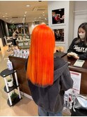 ビビットオレンジカラー暖色カラー蛍光カラー