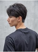 小久保styleフェザーパーマフェザーショートグレーエンドカラー