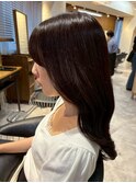 艶髪ウェーブ/髪質改善/透明感カラー/ダークブラウン