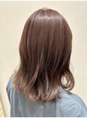 小顔ハッシュカット×透明感カラーココアブラウン20代30代40代