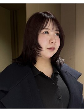 メゾンマイル 恵比寿(maison mile) #ブリーチなしダブルカラー#ワインレッド#ボルドーカラー#前髪