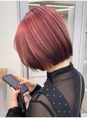 チェリーピンク×ブラウンエンドカラー
