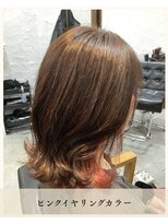 チャンドット(chan.)&nbsp;≪お客様スタイル≫ ピンクイヤリングカラー