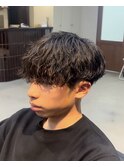 縦落ちシャドウパーマ/津田沼メンズパーマ/縦落ちパーマ