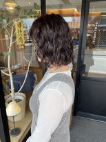 ヘア プロデュース キュオン(hair produce CUEON.)&nbsp;ボブパーマ×透明感カラー
