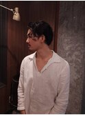 ルード系サイドパートのマッシュボブ