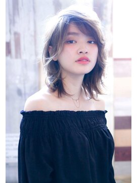 テイラー(Taylor) 【Taylor】暗めグレージュ外ハネMIXミディー