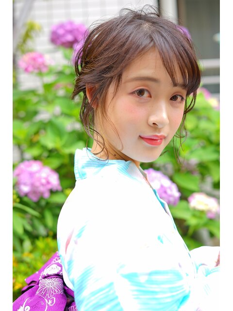 【ネオリーブ プラス】ヘアセット#アップ#夏祭り#浴衣#アレンジ