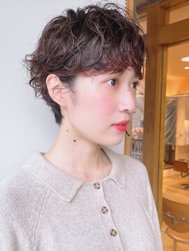 モリオフロムロンドン 原宿本店(morio from London) 【morio原宿】ショートマッシュくせ毛パーマ ニュアンスパーマ