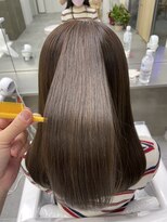 ルートエイチ 市川(Root H) イメチェンチェリーブラウンフェミニンモードダークアッシュ