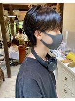 お客様ヘア】黒髪パーマ無しでもかっこいいシースルーマッシュ
