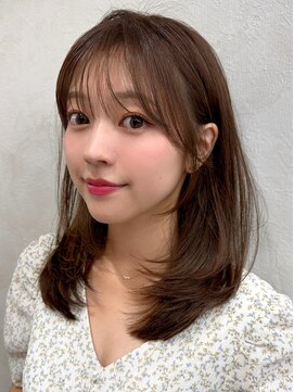 ロンド マーレ 天神大名店(Lond mare) 大人可愛い2way レイヤーカット サイドバング