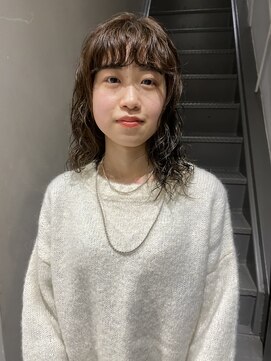 フェンヘアーアイス 中目黒(Fen.hair ici) モテ髪ダークアッシュこなれミディデジタルパーマ大人美人
