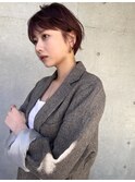こなれ感ショートボブ x まろみピンクブラウン