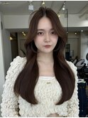 cote大島 ロングレイヤー 顔周りカット くびれヘア 韓国巻き