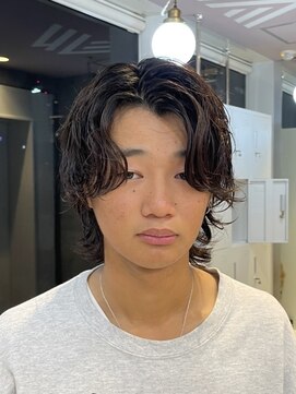 オルセン(OLSEN) ミディアムセンターパート　ニュアンスパーマ