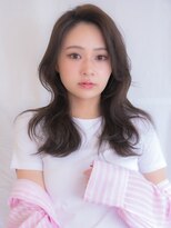 トローノ 栄(TRONO) アッシュグレー　くびれヘア　韓国ヘア　レイヤーカット　艶感