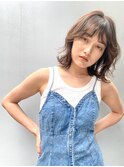 レイヤーカット　ランダムパーマ