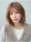 《Agu hair》くびレイヤー前髪あり×numberA.ベースケアミルク