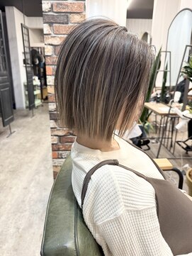 ルーナヘアー(LUNA hair) バレイヤージュ ボブ 20代30代40代50代60代イメチェン京都ルーナ