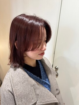 バイオレット ナゴヤ(Violet Nagoya) ワインレッドカラー 暖色カラー ミニボブ ボブカット HR-70