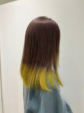 ルータス(loutus) 毛先だけのポイントイエローカラー☆